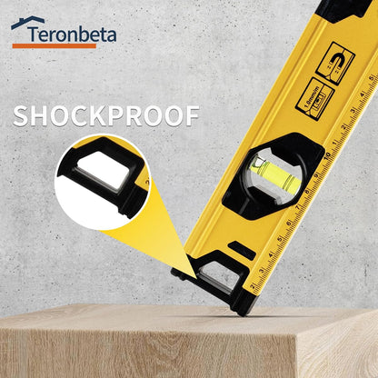 - Teronbeta Aluminium Alloy Spirit Level | 400 mm/16 Inch | Shock Proof Torpedo Level -