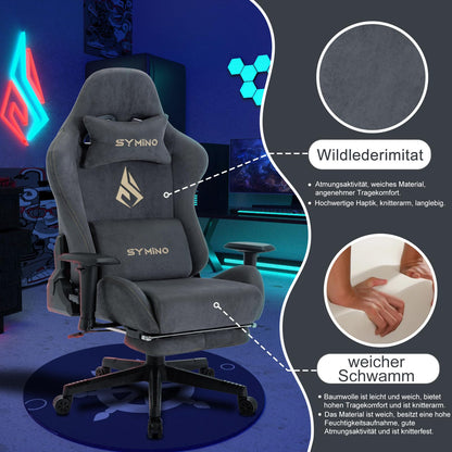 - Symino Gaming Chair | Computer Chair with Footrest | Headrest and Lumbar Support | Ergonomic -
