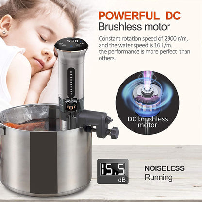 - KitchenBoss Sous Vide Cooker Ultra-Quiet Immersion-Circulator | Stainless Steel | G300 Silver Machine Brushless DC Motor -