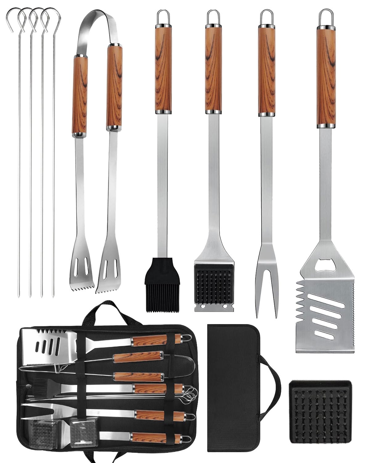 - Evolpor 11pcs BBQ Grill Tool Set | Premium Stainless Steel BBQ Accessories -