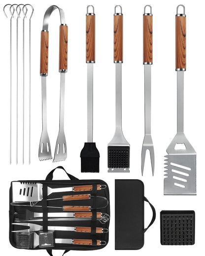 - Evolpor 11pcs BBQ Grill Tool Set | Premium Stainless Steel BBQ Accessories -