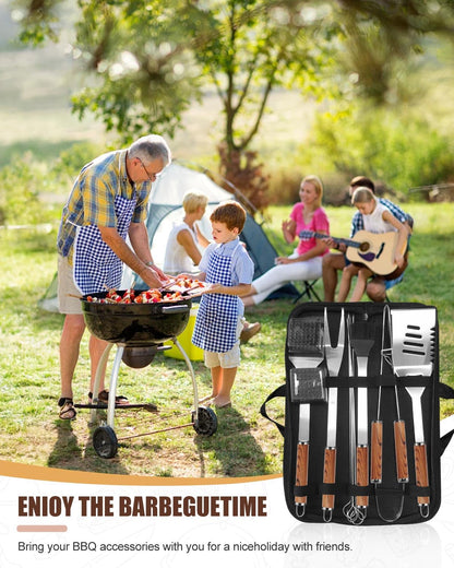 - Evolpor 11pcs BBQ Grill Tool Set | Premium Stainless Steel BBQ Accessories -