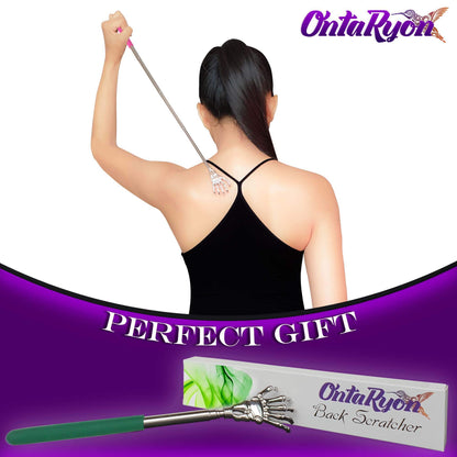 - OntaRyon Telescopic Back Scratcher | Novelty Gifts for Men & Women | Portable Handheld Massage Stick -
