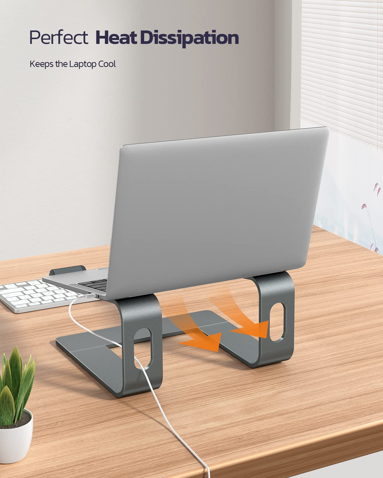 - NULAXY Laptop Stand for Desk | Detachable Aluminum Laptop Riser for Desk | Ergonomic Laptop Holder -