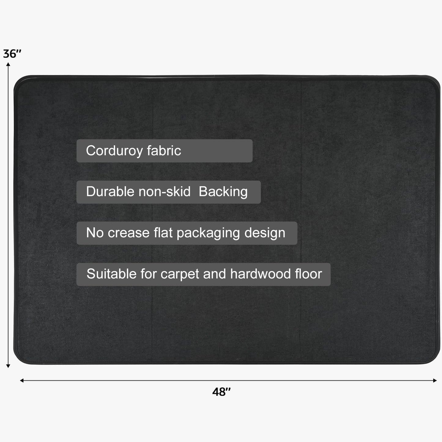 - Heavy Duty Office Chair Mats | Carpeted and Hardwood Floor | 120 x 90 cm | Carpet Protector Chair Mat -