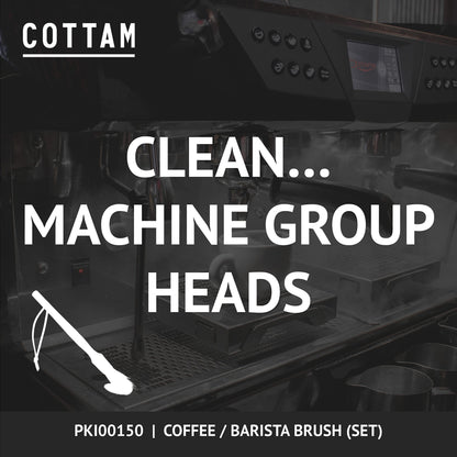 COTTAM Coffee Brush | Barista Brush | Coffee Bean Grinder & Espresso Machine Cleaning Brush (1, Set)