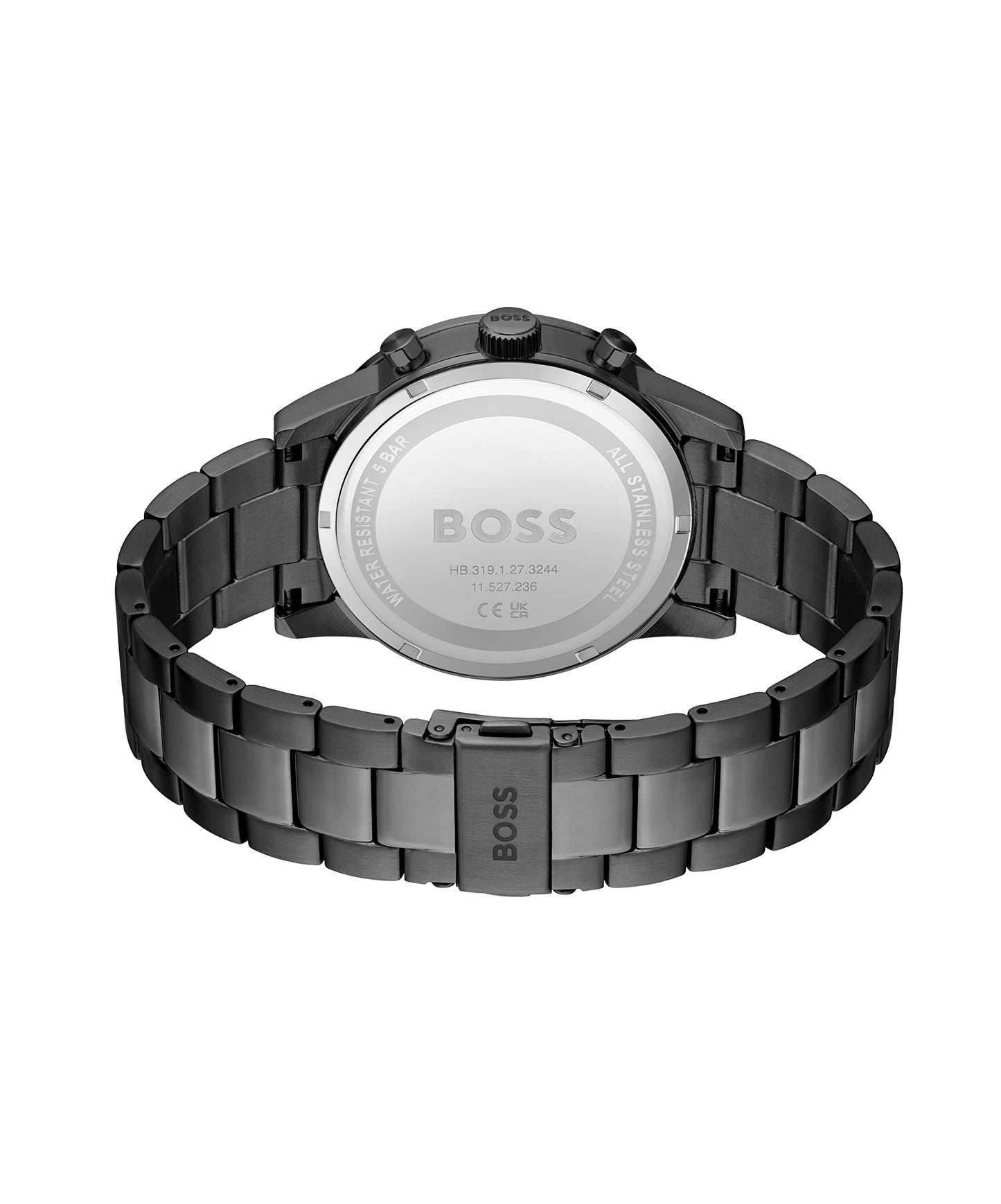 BOSS Chronograph Quartz Watch for Men with Grey Stainless Steel Bracelet - 1513924