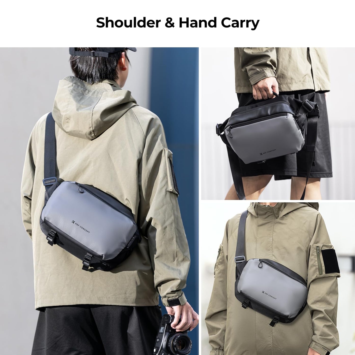 - K&F Concept Camera Sling Bag | 10L Camera Bag for DSLR and Lenses -