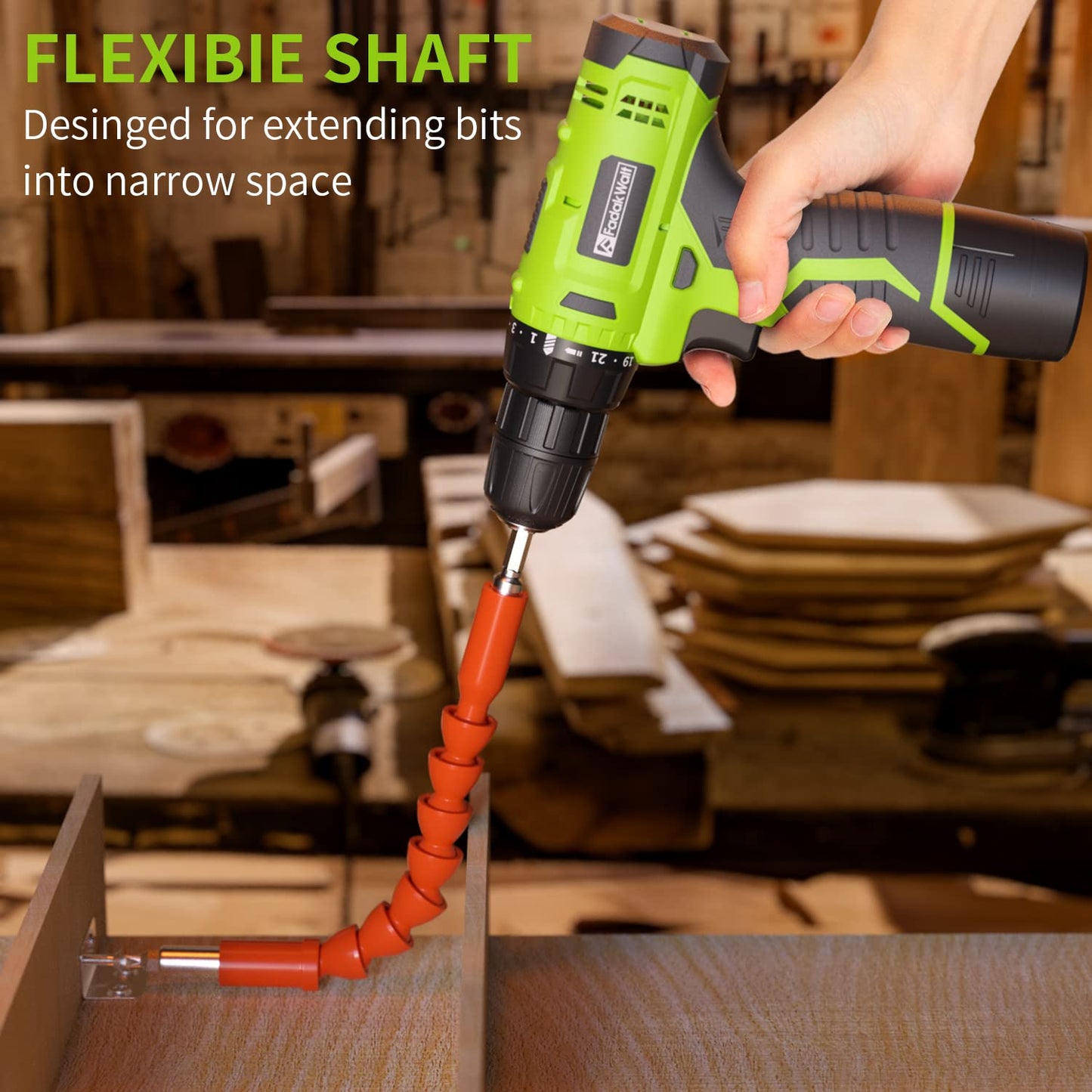 - FADAKWALT 12V Cordless Drill, Battery Power Drill Drivers | 3/8” inch Keyless Chuck | Electric Screwdriver Kit | 21+1 Torque Setting | Combi Drill with Li-Ion Battery and Charger -