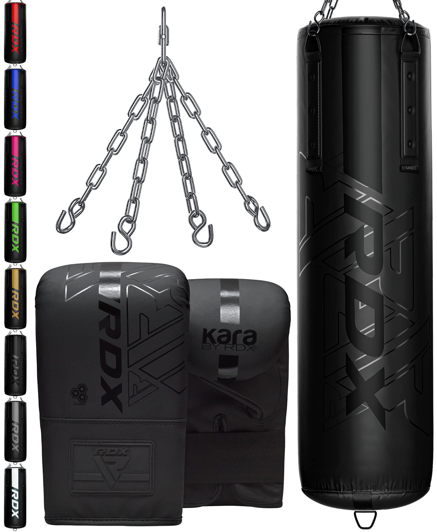 - RDX Punch Bag | Anti Swing | 5ft Heavy Filled 3PC Set -
