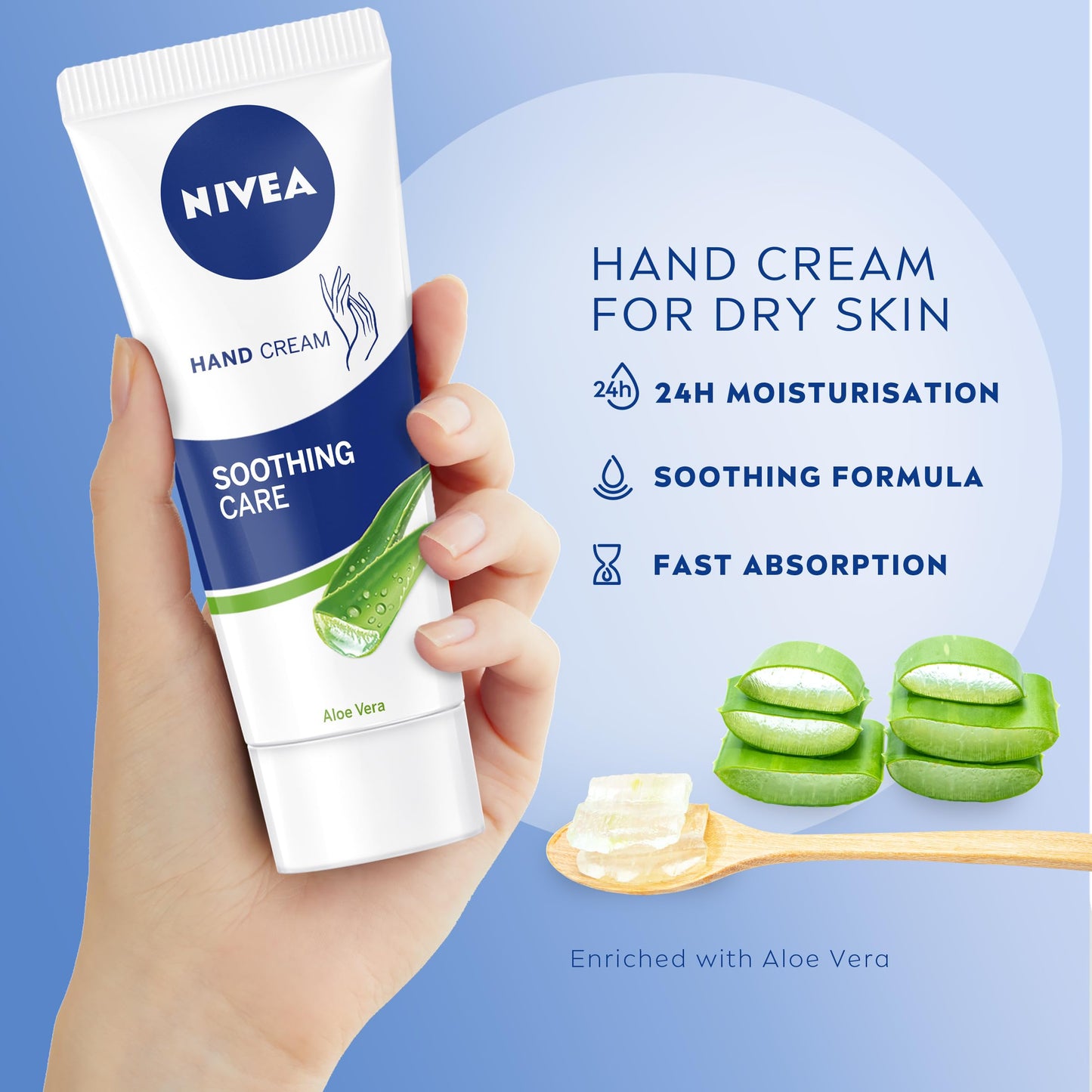 - NIVEA Soothing Care Aloe Vera Hand Cream | (75ml) | 24H Moisturising Hand Cream -