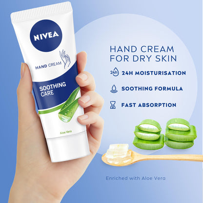 - NIVEA Soothing Care Aloe Vera Hand Cream | (75ml) | 24H Moisturising Hand Cream -