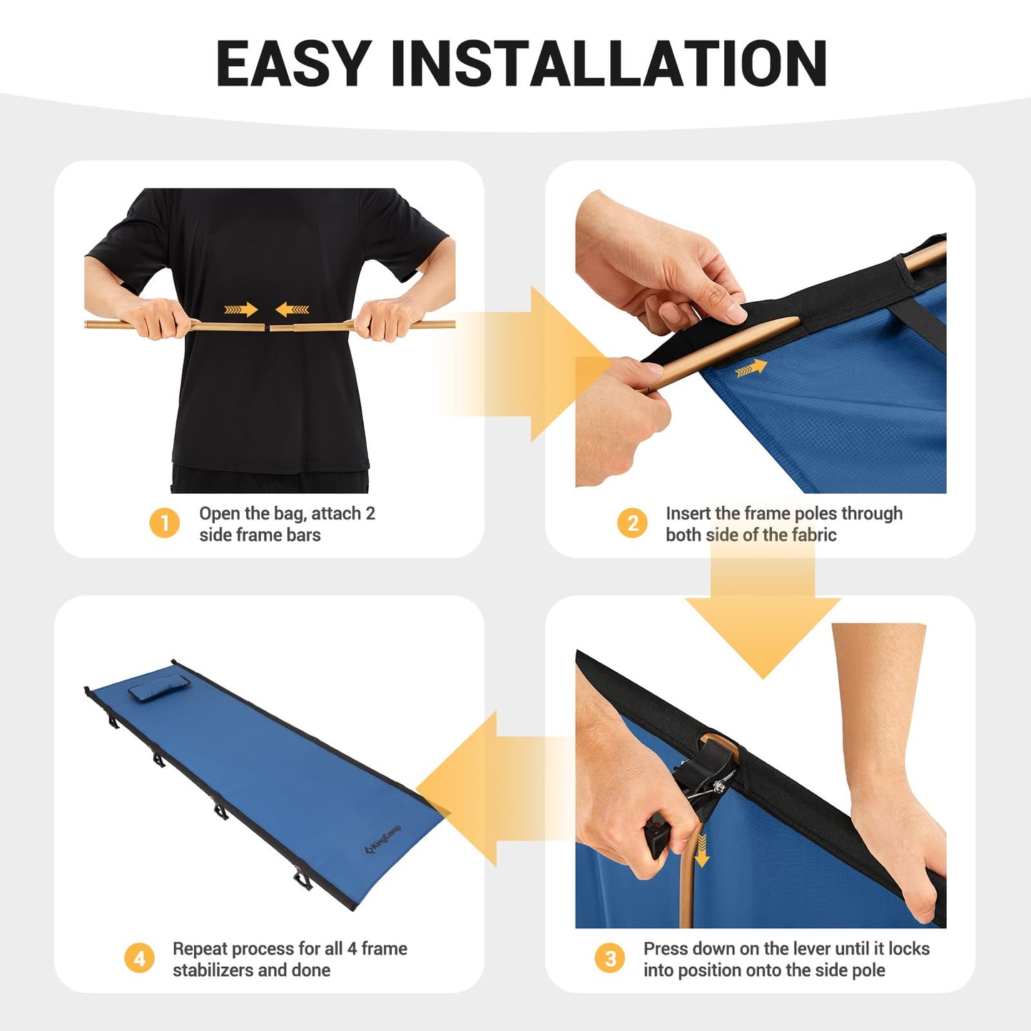 - KingCamp Folding Camping Beds | Ultralight Portable Camp Bed for Adults -