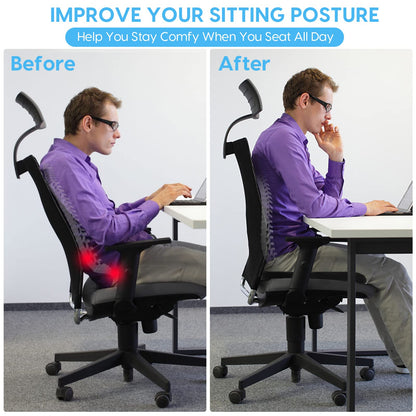 Ajiteogy Orthopedic Coccyx Cushion - Memory Foam Coccyx Pain Relief Cushion for Office Chair, Wheelchair, Car Seat,for Sciatica, Hemorrhoid, Tailbone, Back Pain Relief