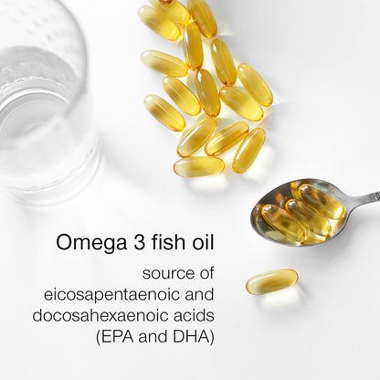 - Fish Oil Omega 3 Capsules High Strength | 3000mg Triple Potency | Easy to Swallow -