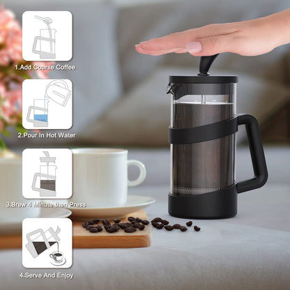 - RAINBEAN 2 Cup Cafetiere Coffee Press | French Press Maker for Filter Coffee -