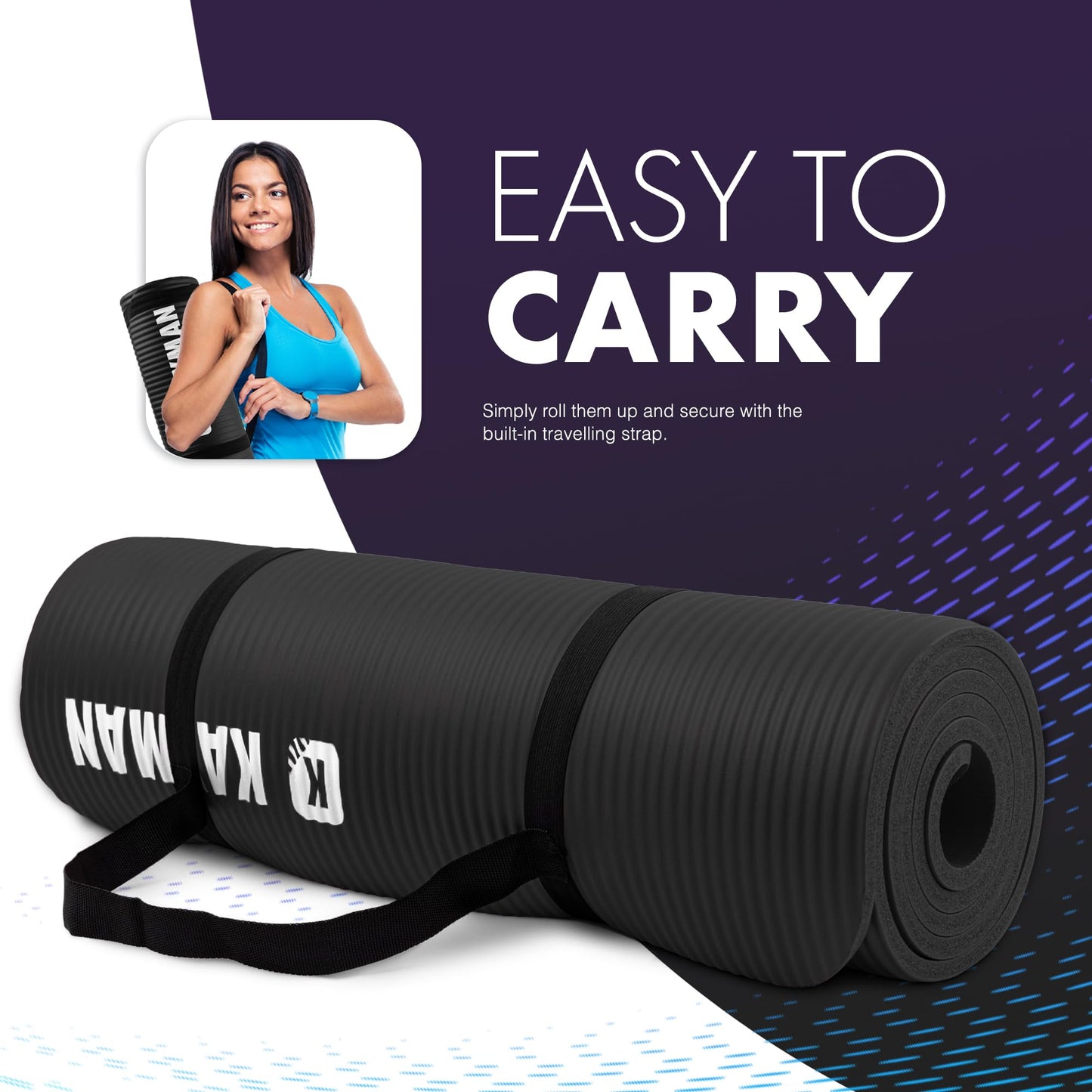- KAYMAN Exercise Yoga Mat | Non Slip | 183 x 60 cm | Best Training & Workout Mat for Yoga -