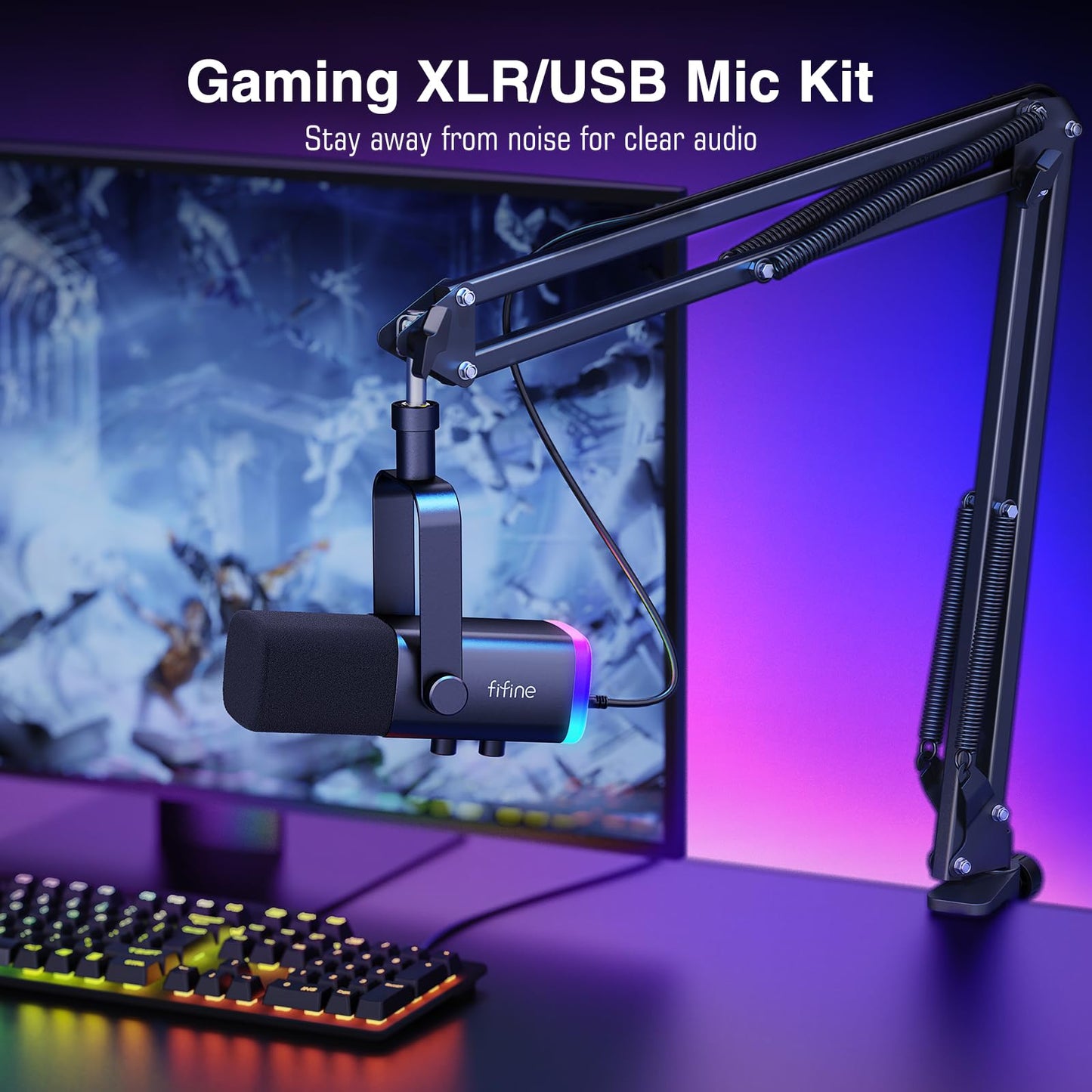 - FIFINE Gaming Microphone Kit | XLR/USB Microphone Set -