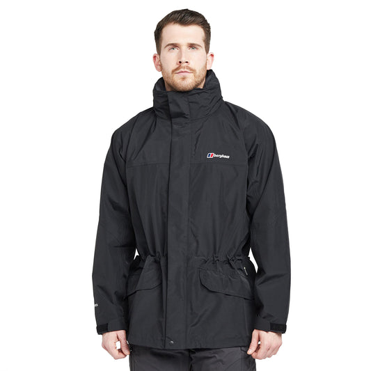Berghaus Men's Cornice III Interactive Gore-Tex Waterproof Shell Jacket, Durable, Breathable Rain Coat, Black, XL