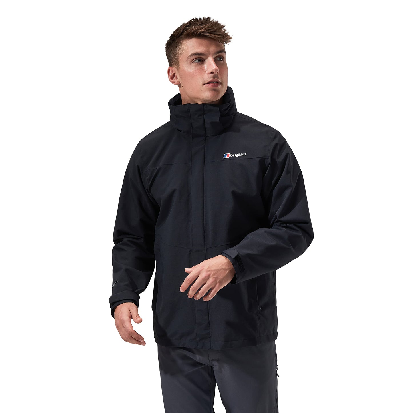 Berghaus Men's Hillwalker Interactive Gore-Tex Waterproof Shell Jacket, Breathable, Durable Coat, Black, M