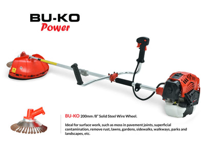 BU-KO 52cc Petrol Strimmer Garden Tool Including: String Trimmer, Brush Cutter with 3T Blade, Steel Wire Strummer Weed Brush Cutting Blade. Great Outdoor Power tool 1 Year Warranty