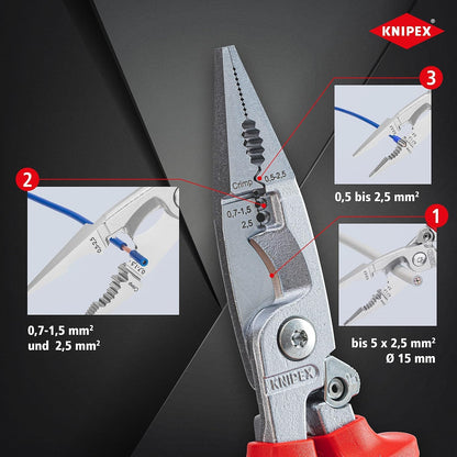 - KNIPEX Pliers for Electrical Installation | VDE | Opening Spring | Cutting Cable | Wire Stripping -