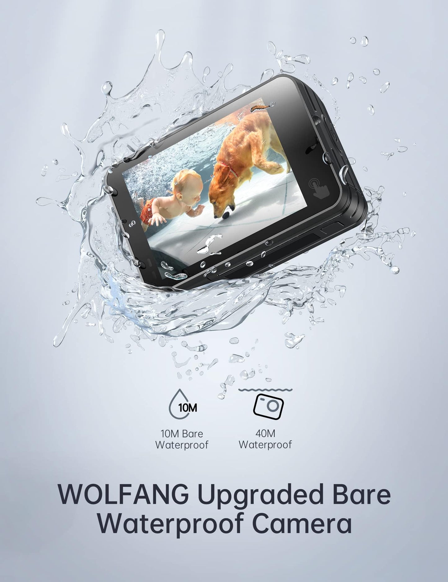 - WOLFANG GA420 Dual Screen Action Camera 4K 60FPS 24MP