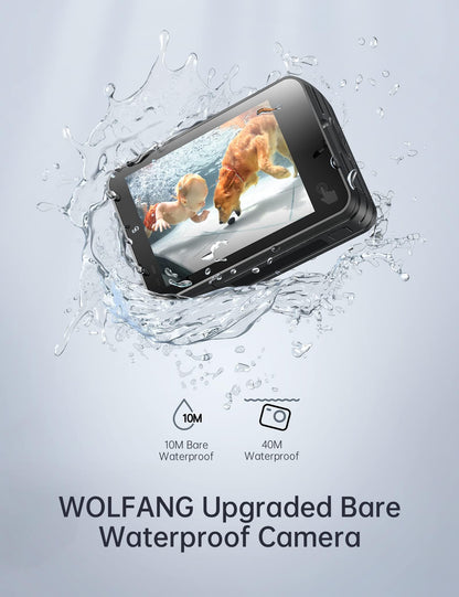 - WOLFANG GA420 Dual Screen Action Camera 4K 60FPS 24MP