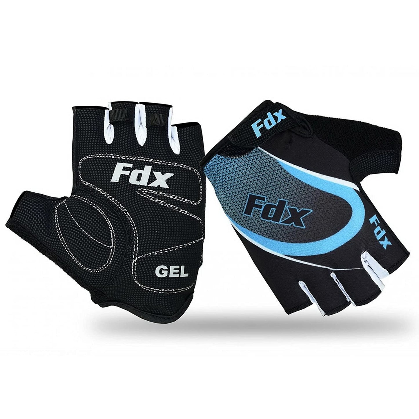 - FDX Half Finger Cycling Gloves  | Breathable | Gel Padded Protection | Anti-Slip -