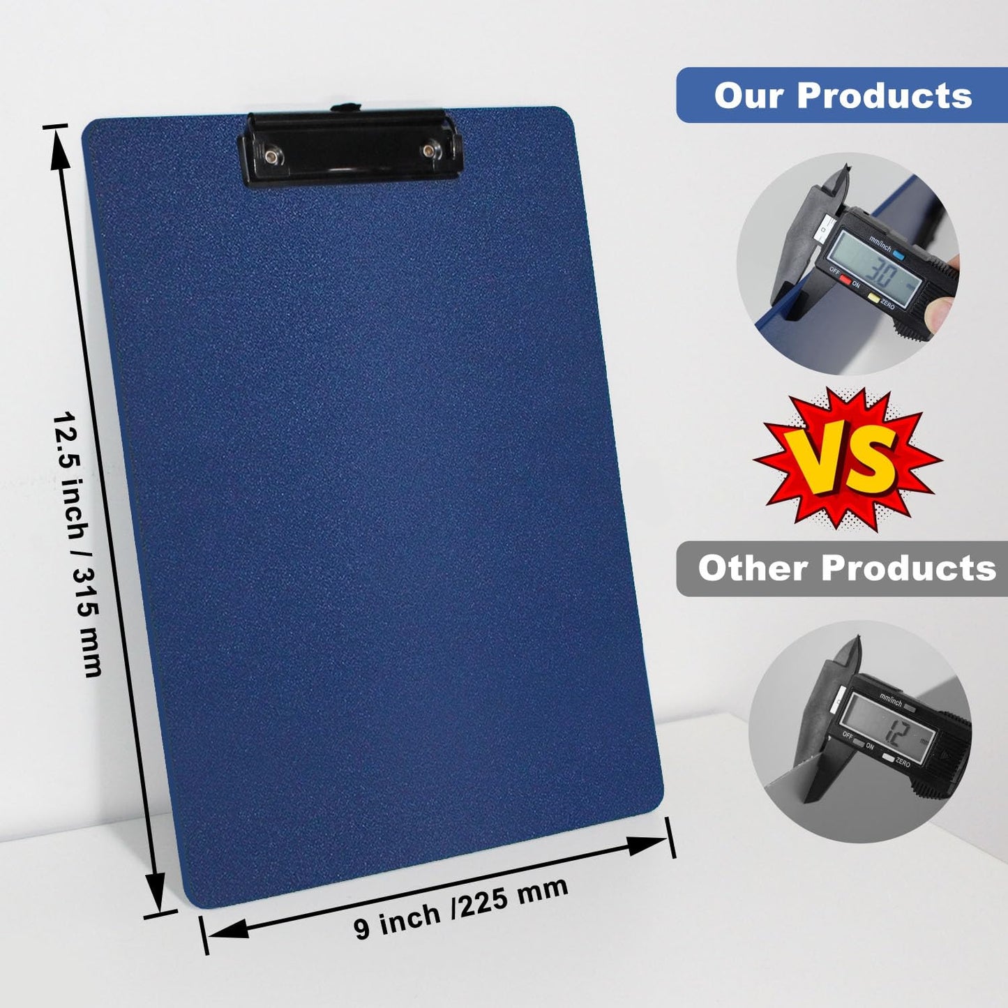 Clipboards - A4 - Plastic - 6 Pack, Offshifter Writing Clipboards with Heavy Duty Clips, Sturdy and Durable, Multi-Pack of Clipboards to Enhance The Writing Experience