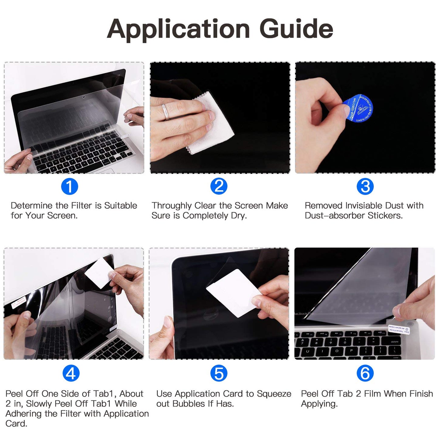 - DISTANCEE 2 Pack Removable 15.6 Inch Laptop Screen Protector | Anti Blue Light&Anti Glare Screen Protector -