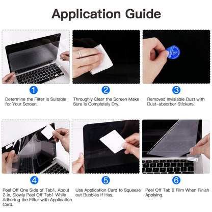- DISTANCEE 2 Pack Removable 15.6 Inch Laptop Screen Protector | Anti Blue Light&Anti Glare Screen Protector -