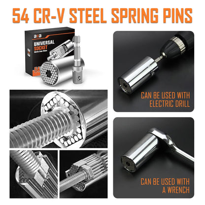 BIIB Gifts for Men, Gadgets for Men, Universal Socket Wrench, Mens Gifts for Dad Gifts for Men Who Have Everything, Birthday Gifts for Him, Christmas Stocking Fillers, Hand Tools, Father s Day Gifts