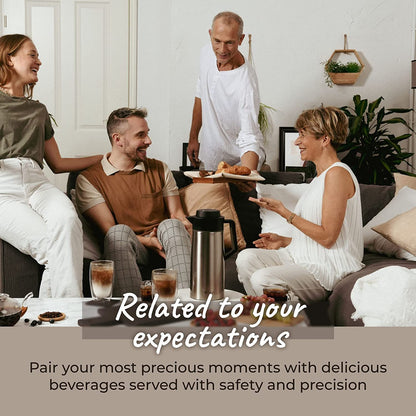 - Pykal Thermal Coffee Jug | 68 Oz | Vacuum Insulated Hot Drink Carafe 8HR 65C -