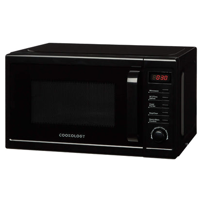 Cookology CFSDI20LBK 800W Freestanding Microwave - Digital Microwave with 20 Litre Capacity and 25cm Turntable - Features Weight and Time Quick Defrost Setting - 8 Cooking Functions - Black