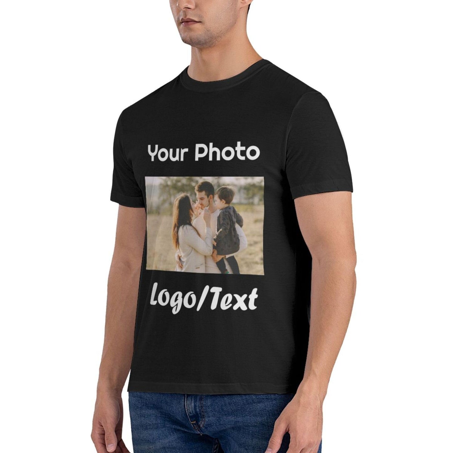 - Personalised T-Shirts for Men | Customised Short Sleeve Tee Shirts with Photo/Logo -