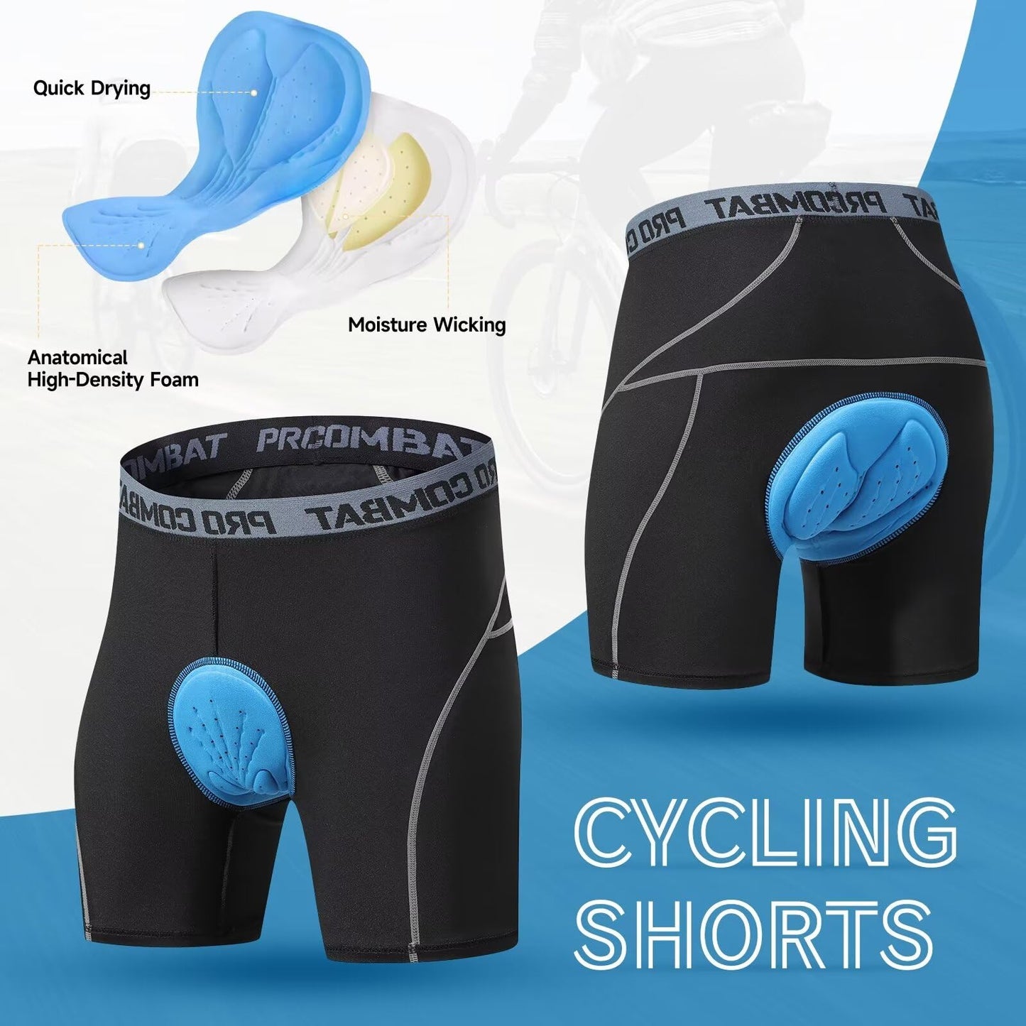 - Sillictor Cycling Shorts | Mens Gel Padded Cycle Shorts | Quick Dry Compression -