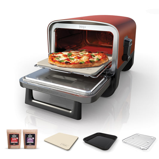 - Ninja Woodfire Electric Outdoor Oven | 8-in-1 Pizza Oven | High-Heat Roaster & BBQ Smoker with Roast Rack -