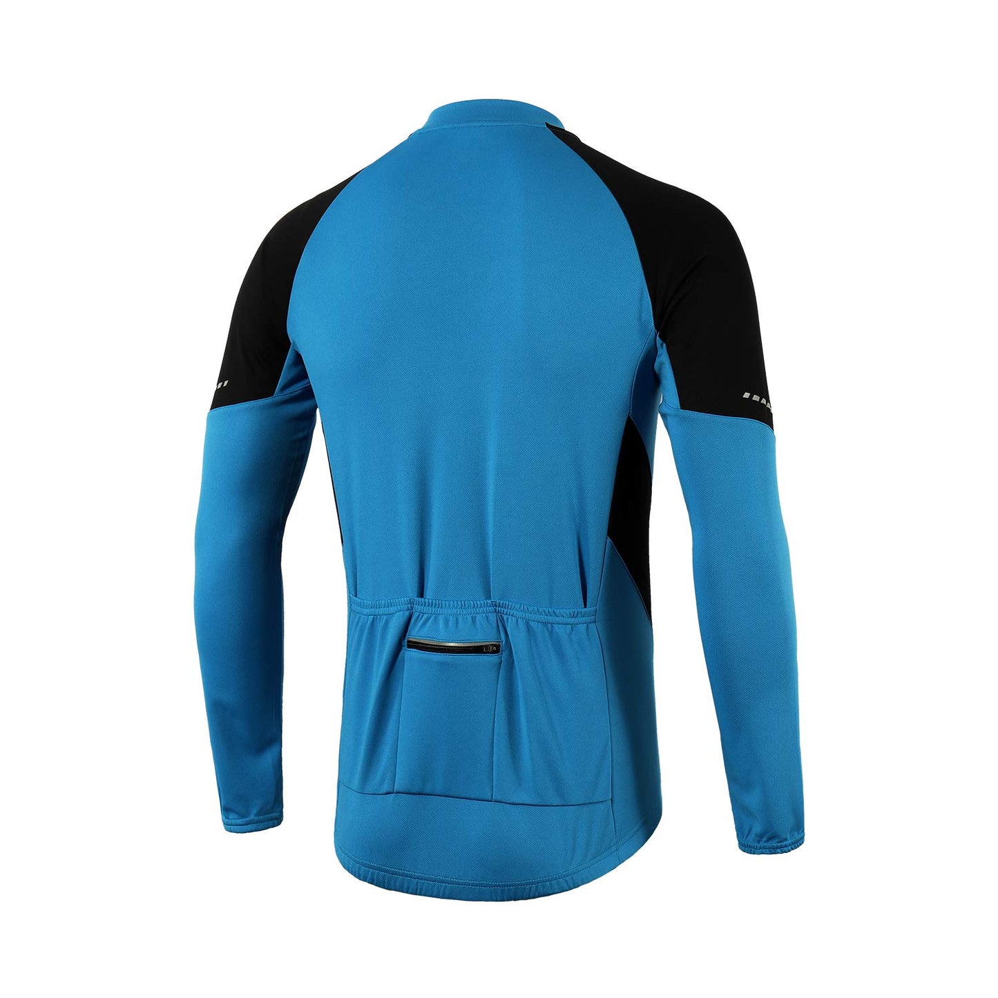 BERGRISAR Men's Cycling Jersey Tops Long Sleeve MTB Bike Shirts with 3+1 Rear Pockets BG012 Light Blue Size Medium