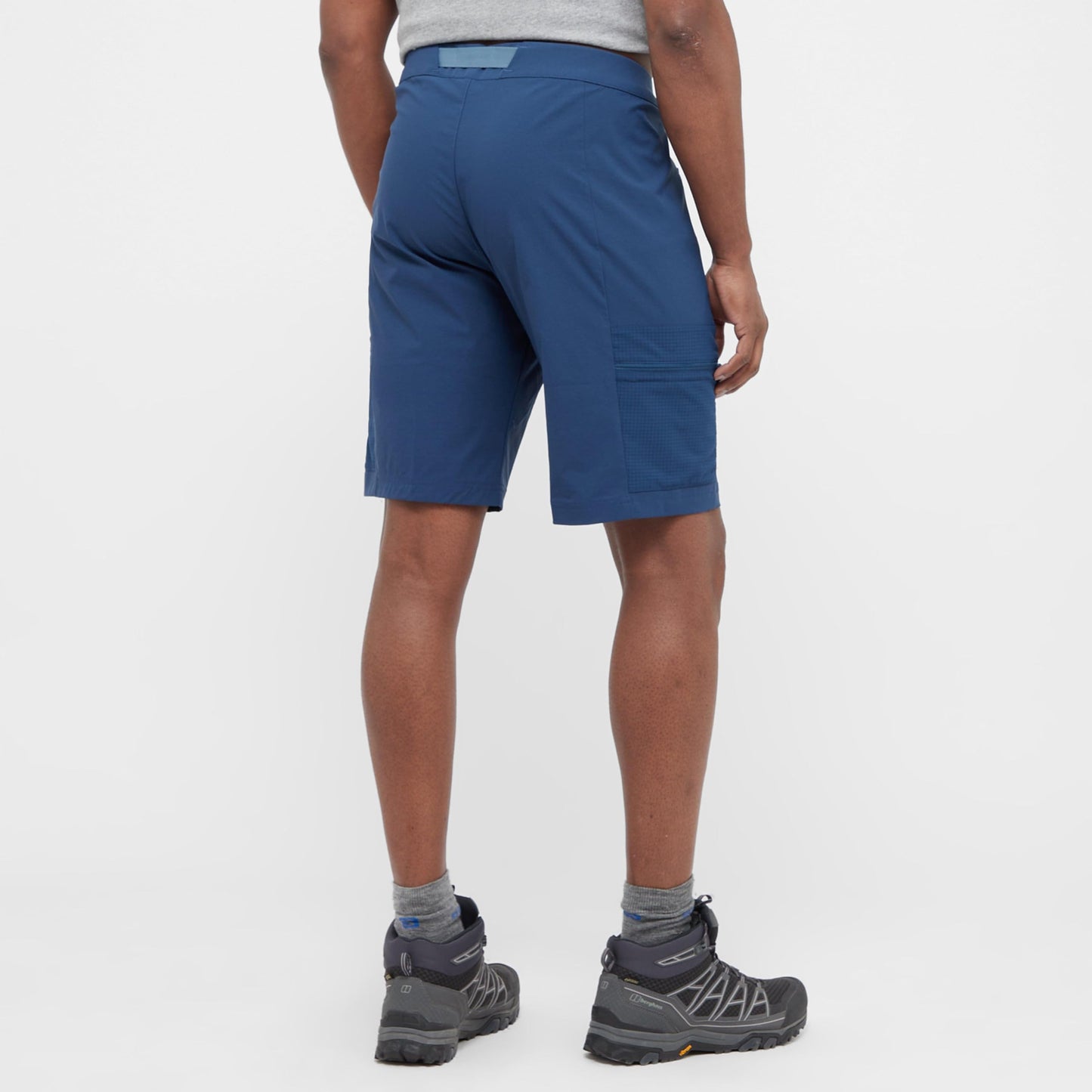 Berghaus Men’s Hike Air Stretch Shorts with Integrated Belt, 4 Zipped Pockets, Lightweight, Water Repellent, Cargo, Casual, Ideal for Walking, Running, Hiking (UK, Waist, 36, Regular, Regular, Blue)