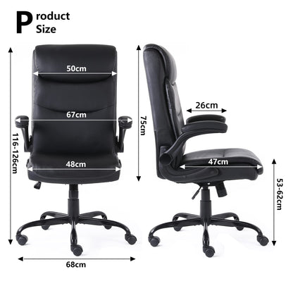 - Requena Executive Office Chair | With Flip-up Armrest | Ergonomic | Height Adjustable -