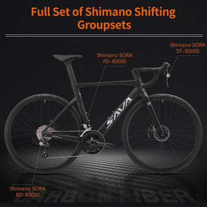 - SAVADECK Carbon Fiber Road Bike | 700C Racing Bicycle Carbon Frame -
