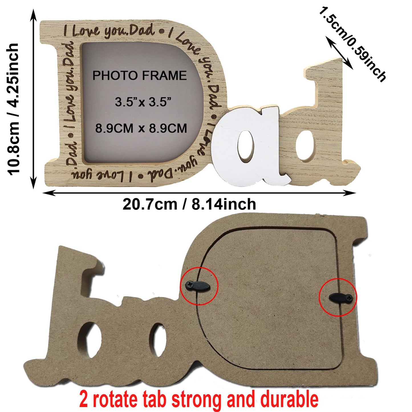 - KAKOLOPT Dad Picture Frames |  Personalised Photo Frames -