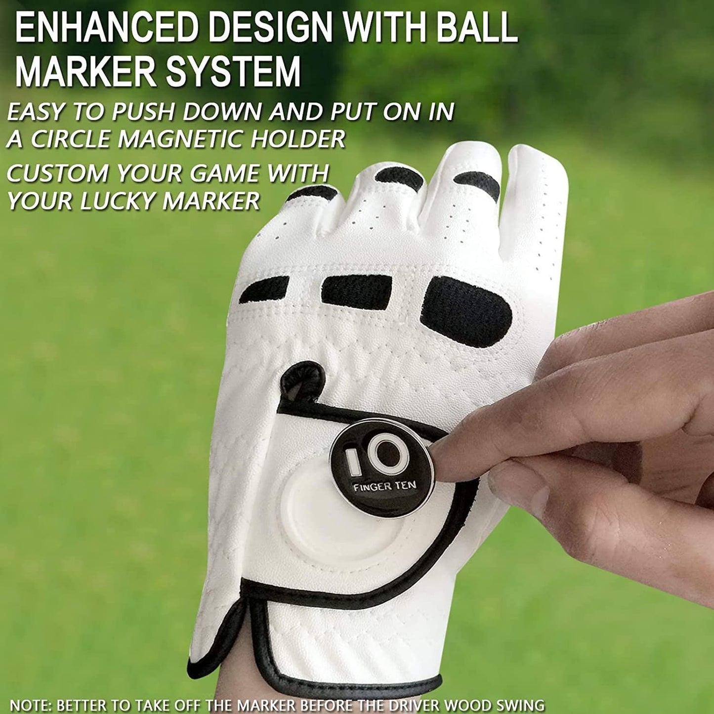 - FINGER TEN Golf Gloves For Men | Rain Grip Golf Glove For Men | 3 Pack -