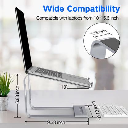 - Tonmom Laptop Stand for Desk | Metal Laptop Riser Holder -