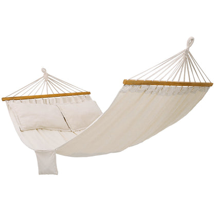 - SONGMICS Double Hammock with 2 Pillows | Swing Bed Suitable for 2 Person |  Load Capacity 300 kg | Beige GDC22M -
