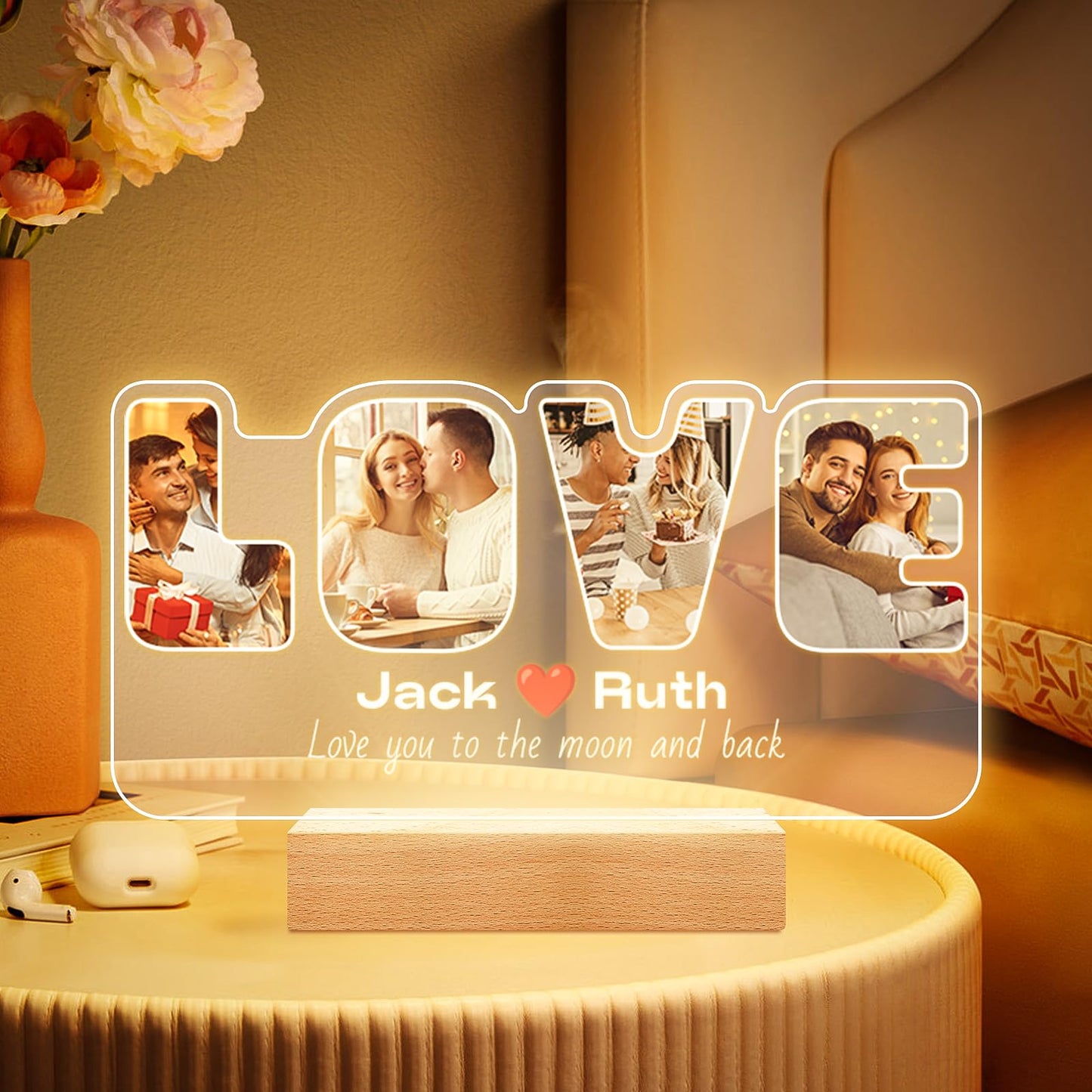 - Gifts For Dad | Personalised Picture Frames With Night Light -