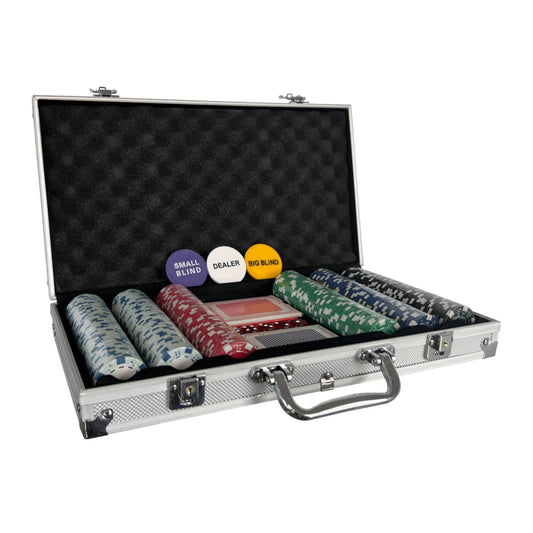- Oypla Poker Set | 300 Piece Texas Hold Em Complete With Chips, Cards, Dice, And Casino Style Case -
