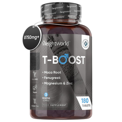 - Testosterone Supplements for Men | 180 Vegan Tablets -