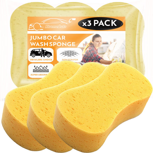 - Xtremeauto JUMBO Sponges For Car Cleaning, Washing & Windows - 3 Pack